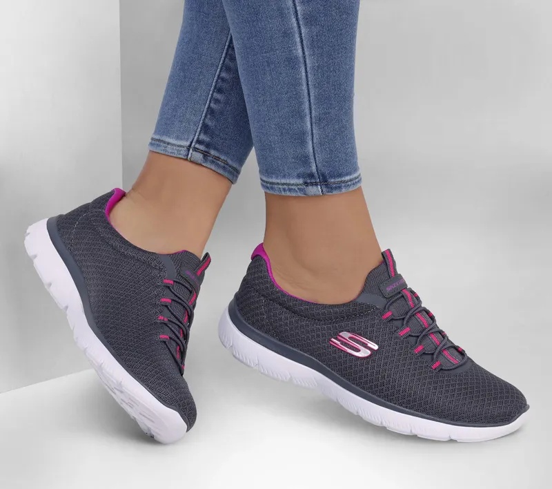 Skechers Summits – Houtskool / Purper (12980-CCPR)