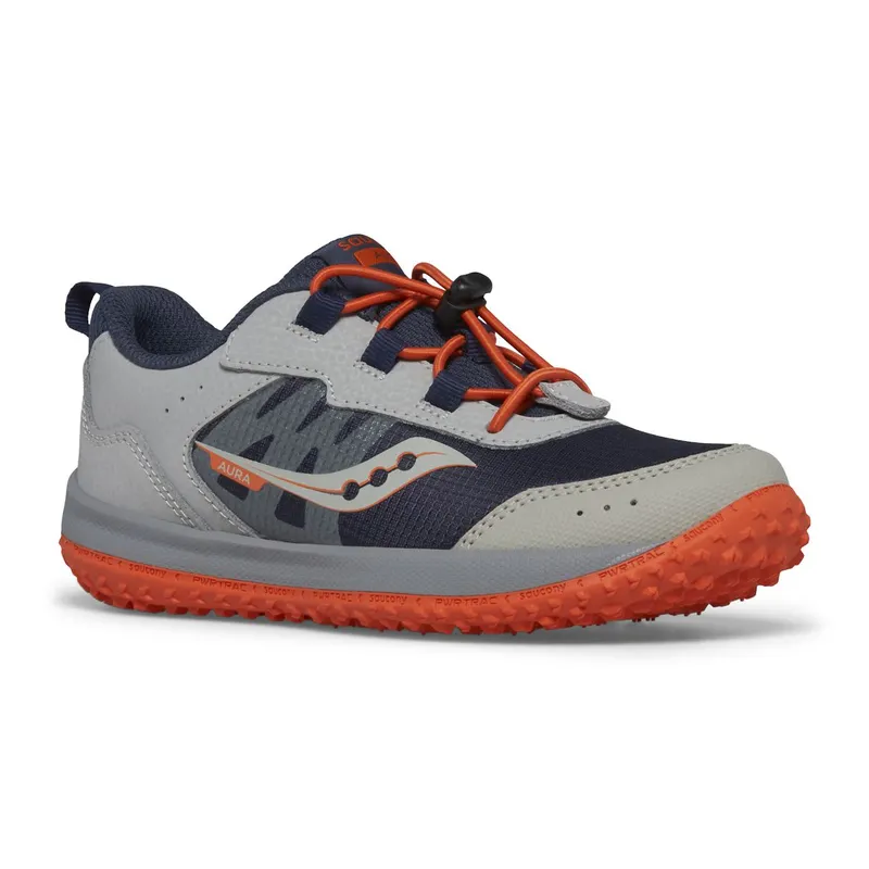 Saucony Aura KDZ Sneaker Grey / Orange / Navy (SK266707)