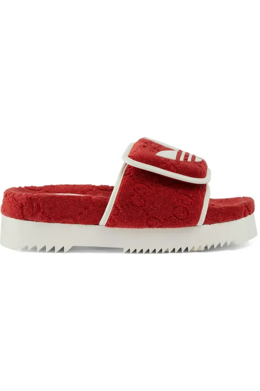 adidas x Gucci Monogram Slide Red (Women’s) (702398 UU010 6560)