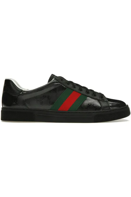 Gucci Ace GG Crystal Canvas Black (760775 FACRF 1163)