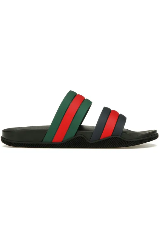 Gucci Agrado Grg Rubber Slide Black Blue Green Red (692381 J8710 8499)