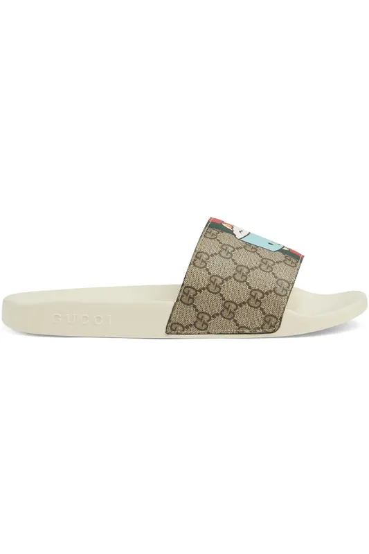 Gucci Animal Web Slides Beige (737519 FABN0 8919)