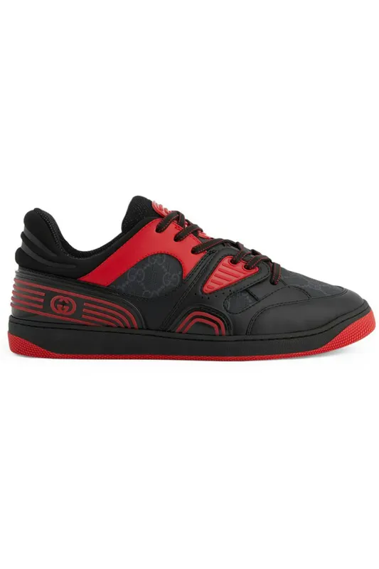 Gucci Basket Low Black Red (724004fAA1U1158)