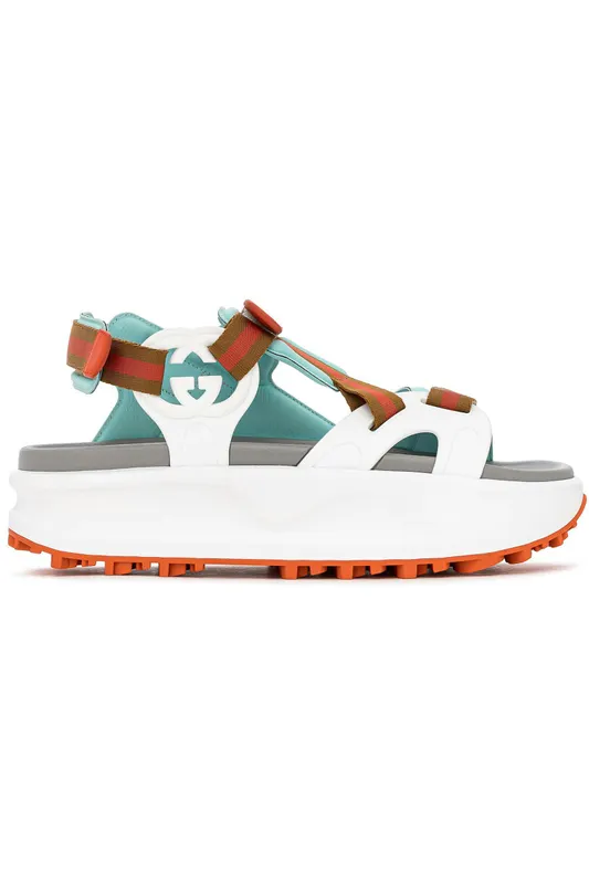 Gucci Colour Block Platform Sandal White Blue Orange (Women’s) (695461 9B310 3961)