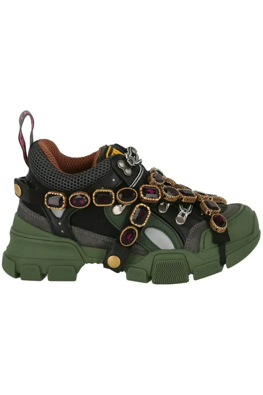 Gucci Flashtrek SEGA Green Removable Crystal (Women’s) (537355 GGZ30 1261)