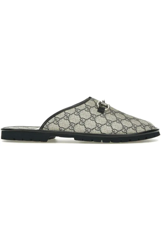 Gucci GG Horsebit Slipper Beige Blue (694249 96G60 4073)
