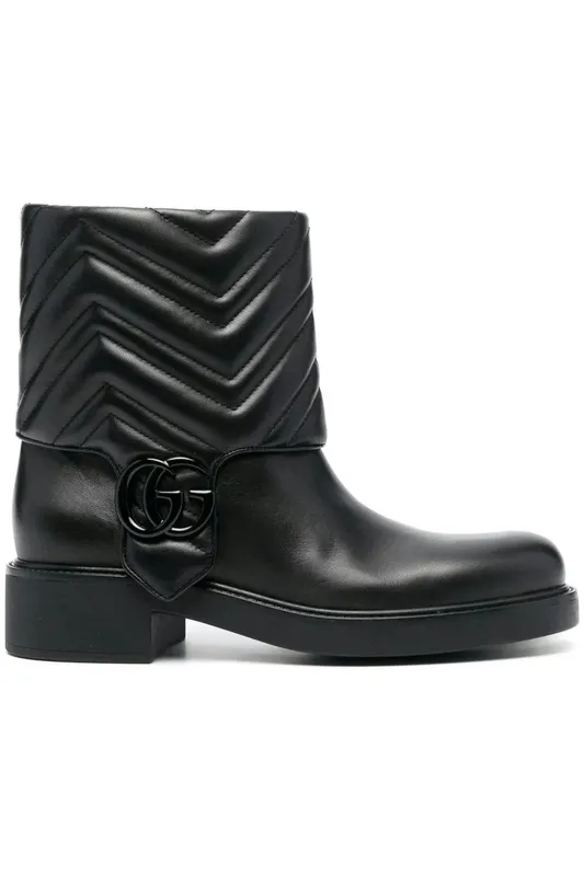 Gucci GG Leather Ankle Boot Black (Women’s) (701822 BKO60 1000)