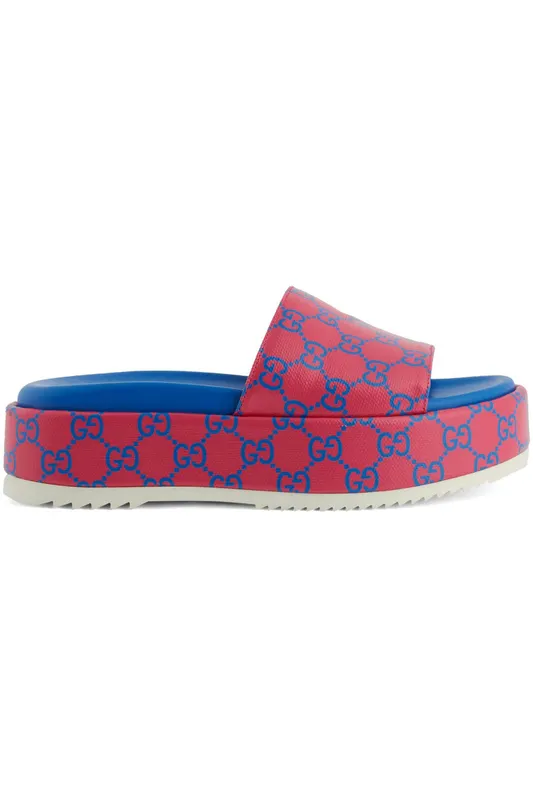 Gucci GG Platform Slide Fuchsia Blue (Women’s) (734913 FABJF 5614)