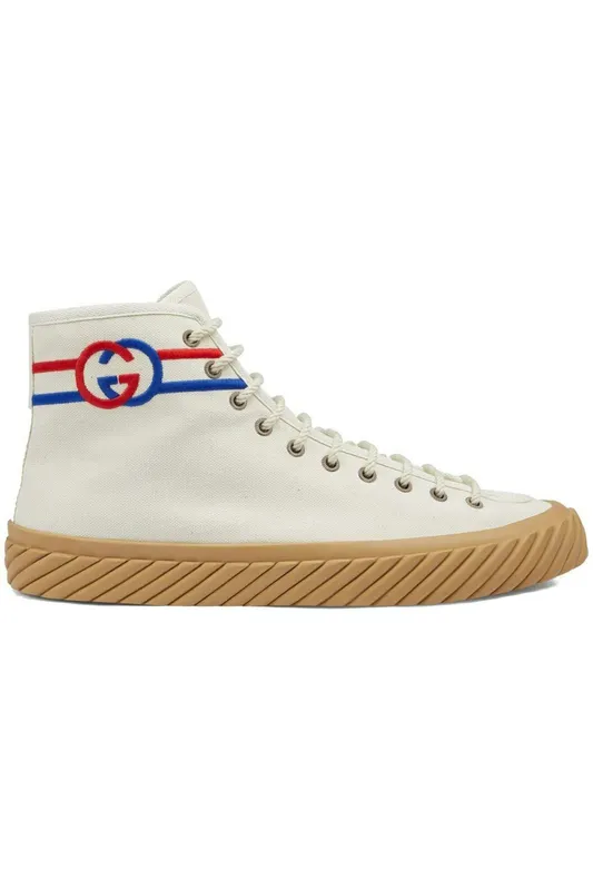 Gucci Interlock G High-Top Sneaker White Red Blue (703033 9ARZ0 9097)