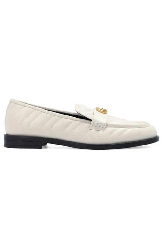 Gucci Marmont Matelassé Loafer White (Women’s) (670399 BKO60 9022)