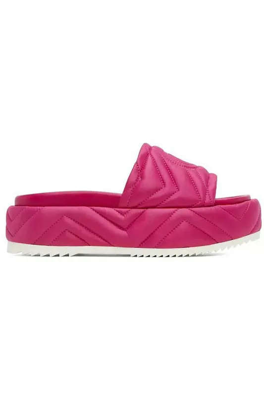 Gucci Quilted Angelina Platform 55 mm Sandal Pink (Women’s) (723382 FQL00 6910)