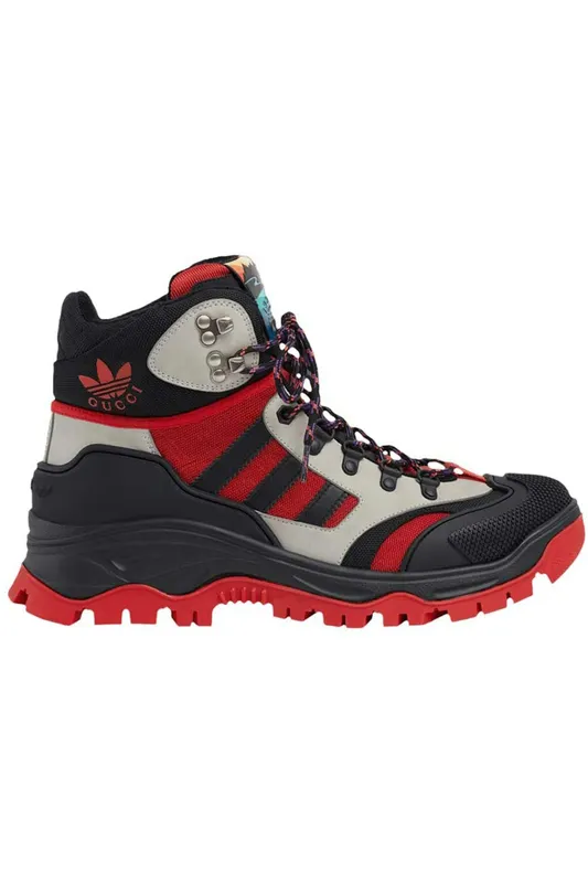 Gucci x Adidas Laced Up Boots Black Red (721392 FAAXC 6544)