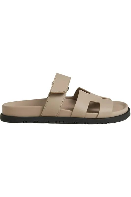 Hermes Chypre Sandal Beige Mastic Calfskin Leather (Women’s) (H222299Z B3345)