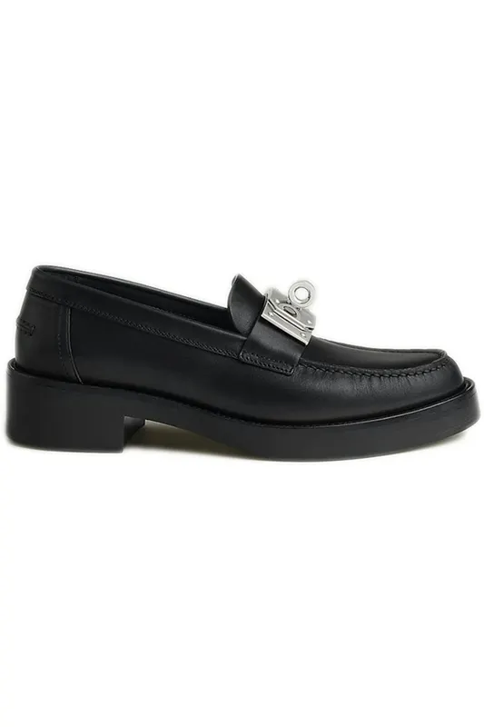 Hermes Hot Loafer Noir Calfskin Leather (H232075Z 02360)