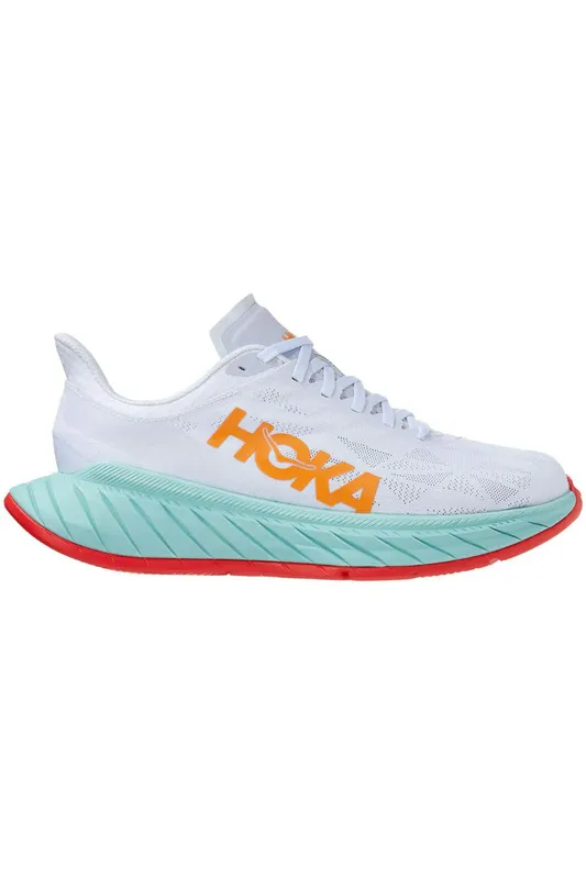 Hoka One One Carbon X 2 White Blazing Orange (Women’s) (1113527-WBOR)