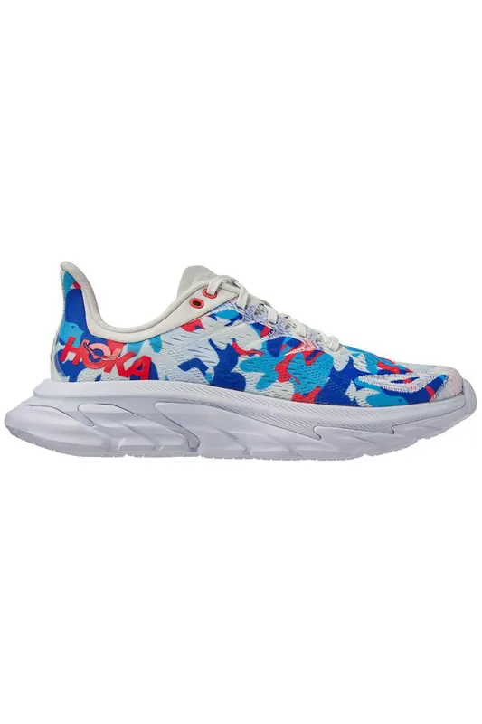 Hoka One One Clifton Clifton Edge Geometric White Ballard Blue (All Gender) (1122570-BBBF)