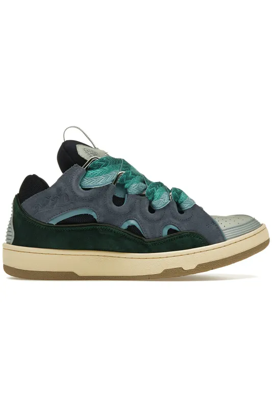 Lanvin Curb Sneaker Grey Dark Green Light Blue (FM-SKRK11-DRAG-A22-2040)