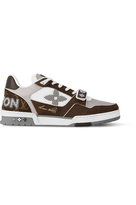 Louis Vuitton LV Trainer Brown Beige White (1AC51J)