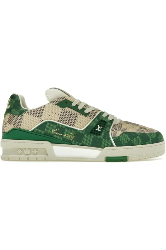 Louis Vuitton LV Trainer Damier White Green (1AC58D)