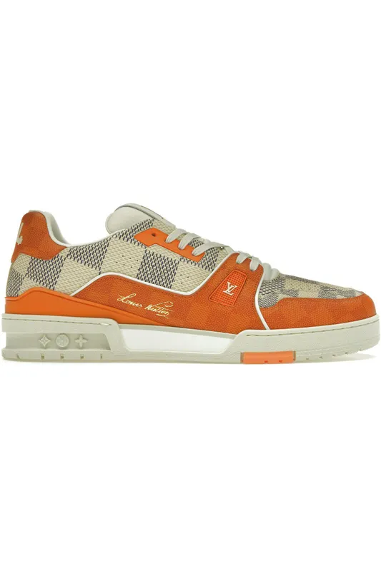 Louis Vuitton LV Trainer Damier White Orange (1AC56P)
