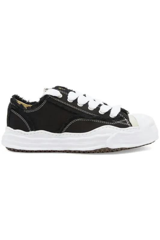 Maison Mihara Yasuhiro Hank OG Sole Canvas Low Frayed Black (A10FW714-BLK)