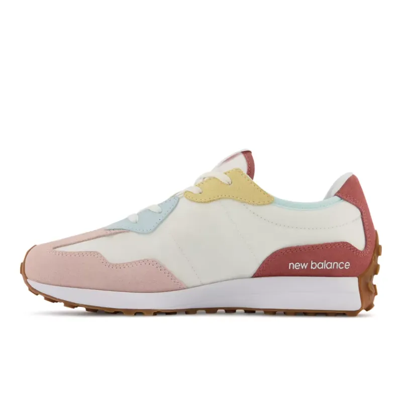 New Balance 327 White Oyster Pink Gum (GS) (GS327HG1)
