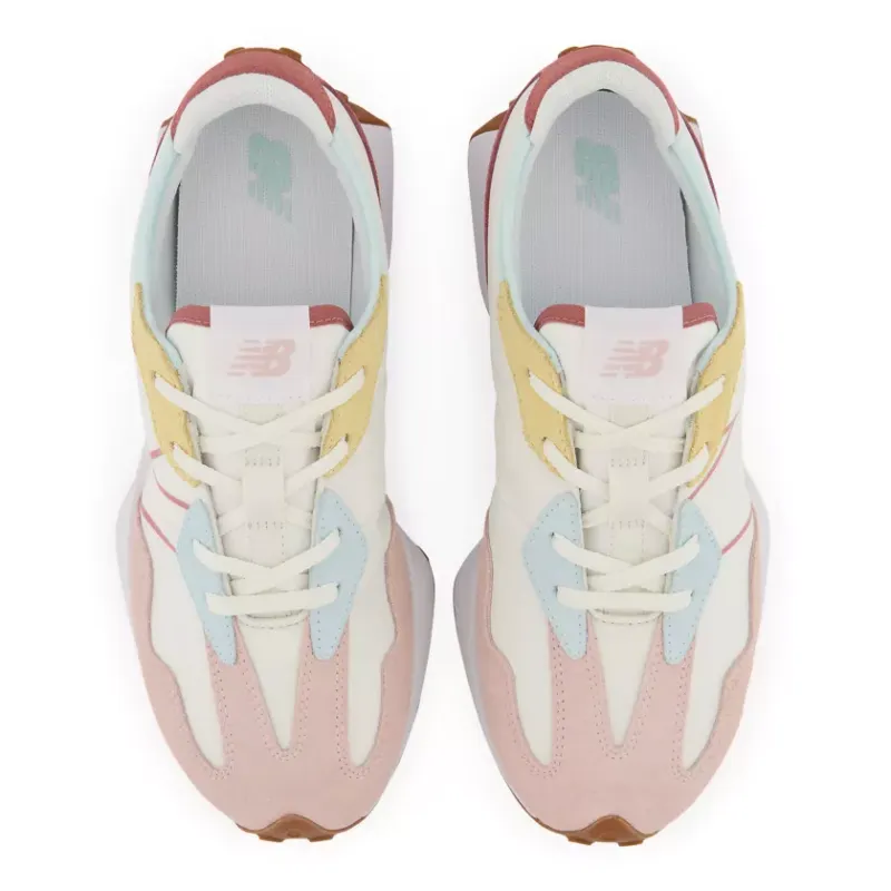 New Balance 327 White Oyster Pink Gum (GS) (GS327HG1)