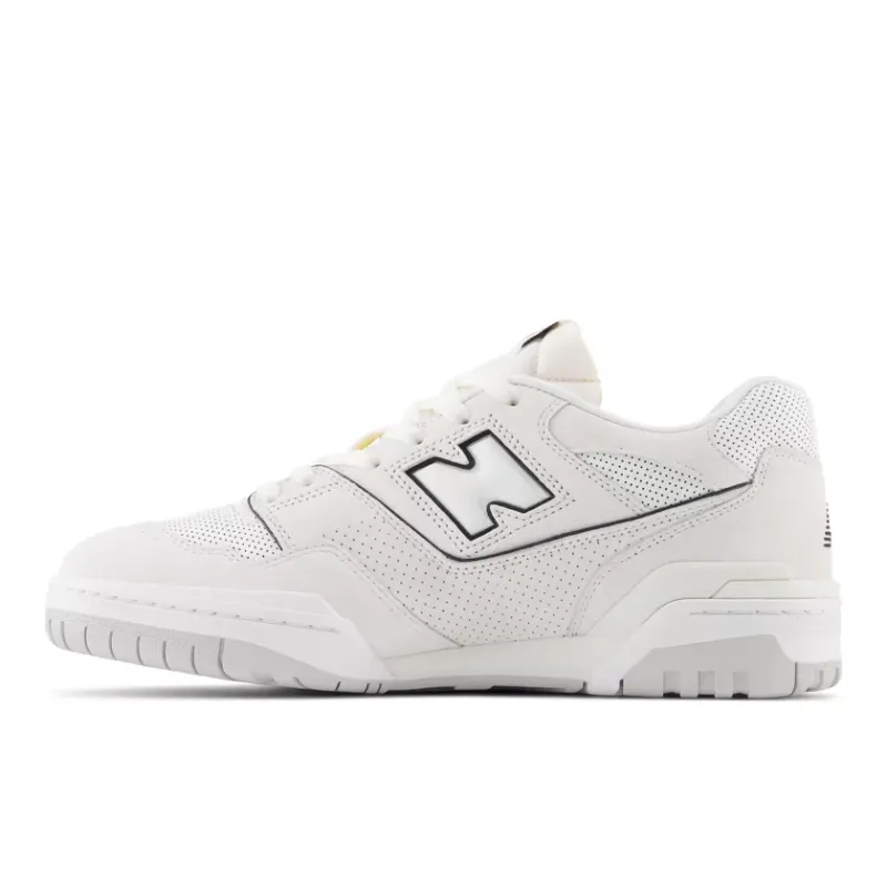 New Balance 550 White Perforated Leather Black (BB550PRB)