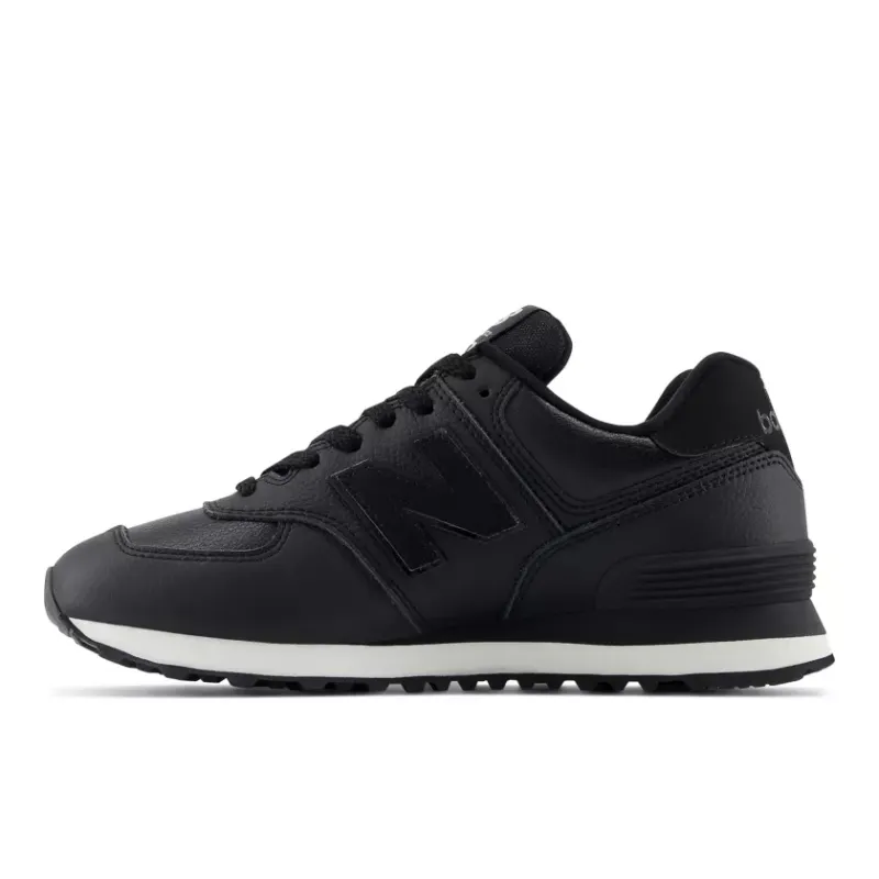New Balance 574 Black Leather White Midsole (Women’s) (WL574IB2)