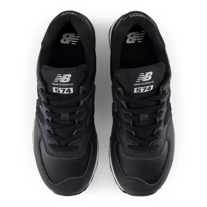 New Balance 574 Black Leather White Midsole (Women’s) (WL574IB2)