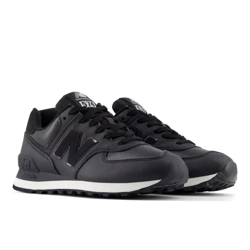 New Balance 574 Black Leather White Midsole (Women’s) (WL574IB2)
