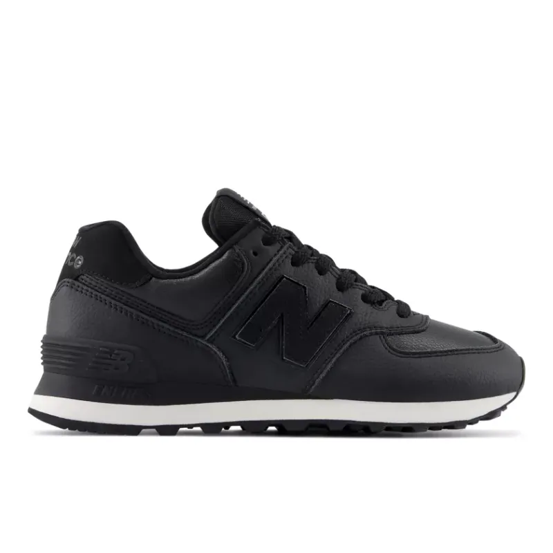 New Balance 574 Black Leather White Midsole (Women’s) (WL574IB2)