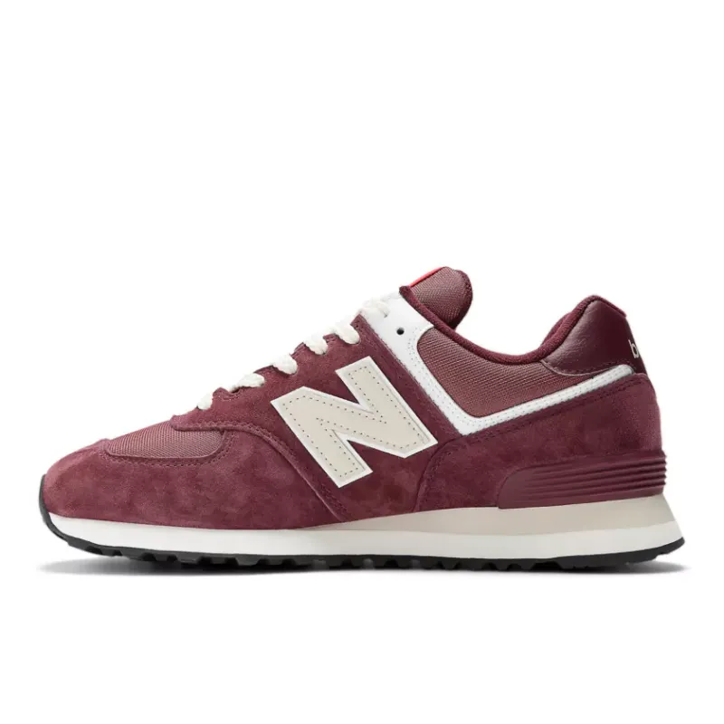 New Balance 574 Suede Maroon Grey (U574HMG)