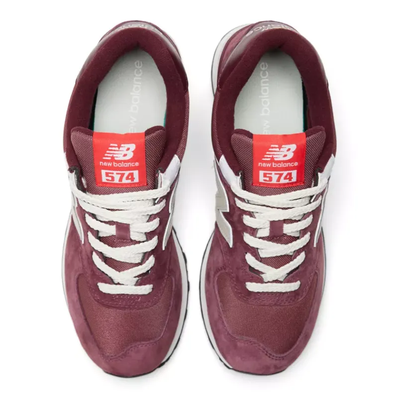 New Balance 574 Suede Maroon Grey (U574HMG)