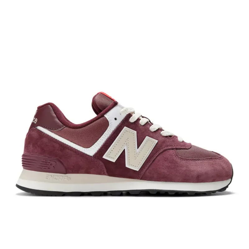 New Balance 574 Suede Maroon Grey (U574HMG)