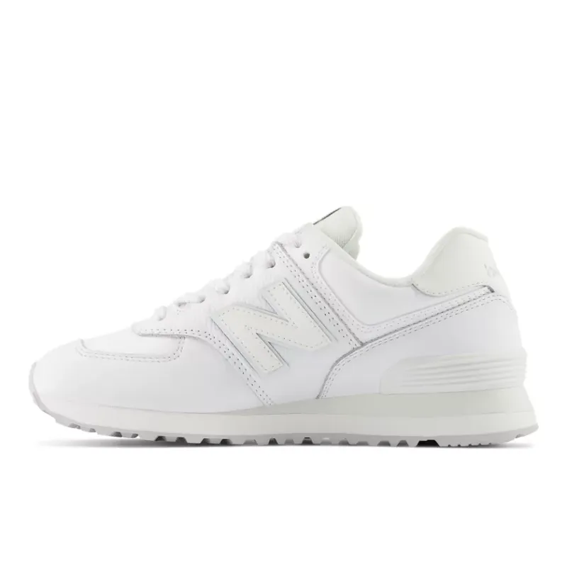 New Balance 574 Triple White Leather (Women’s) (WL574IM2)