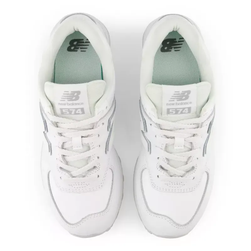 New Balance 574 Triple White Leather (Women’s) (WL574IM2)