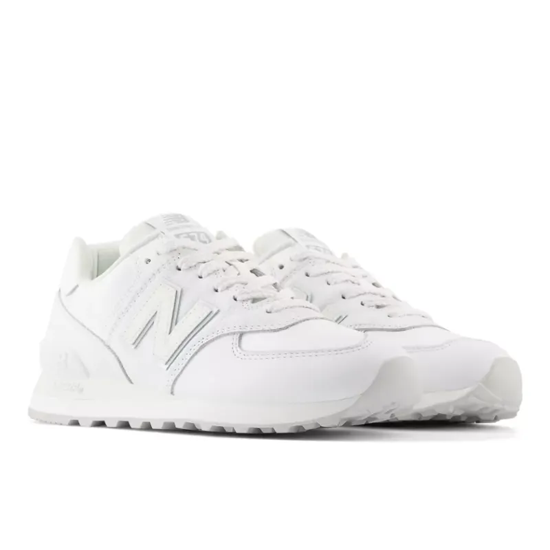 New Balance 574 Triple White Leather (Women’s) (WL574IM2)