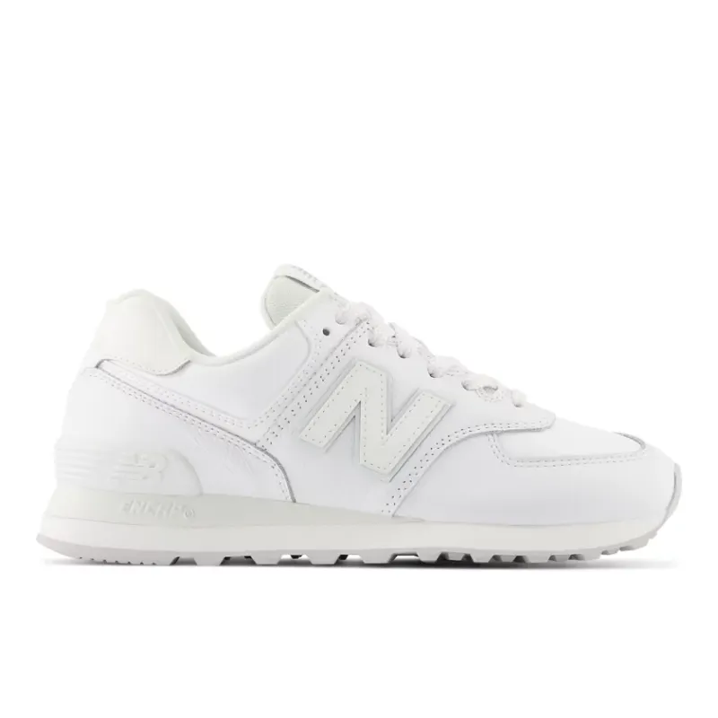 New Balance 574 Triple White Leather (Women’s) (WL574IM2)