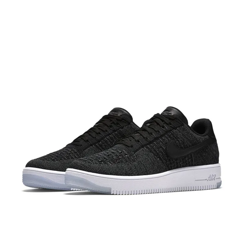Nike Air Force 1 Flyknit Low Black White (817419-004)