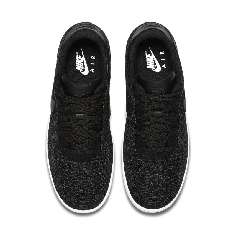 Nike Air Force 1 Flyknit Low Black White (817419-004)