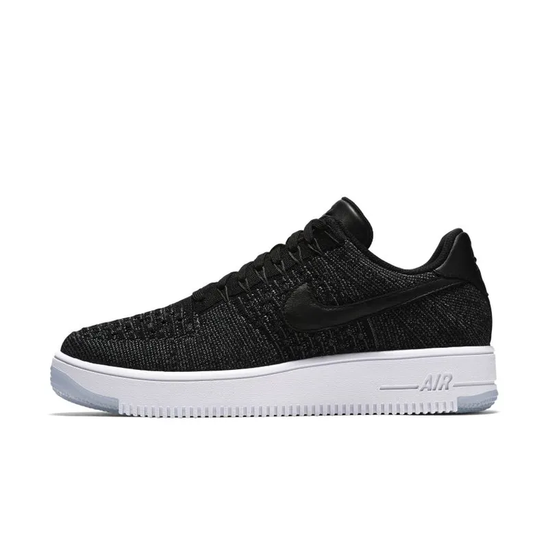 Nike Air Force 1 Flyknit Low Black White (817419-004)