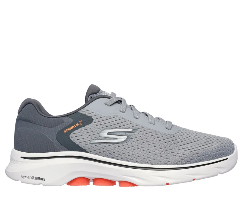 Skechers GO WALK 7 – The Construct – Grijs / Oranje (216636-GYOR)