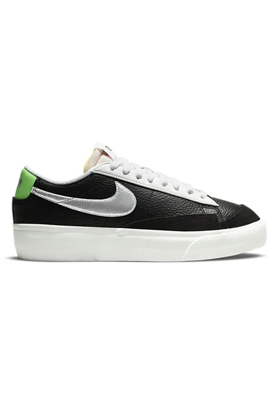 Nike Blazer Low Platform Black Metallic Silver (Women’s) (DN8010-001)