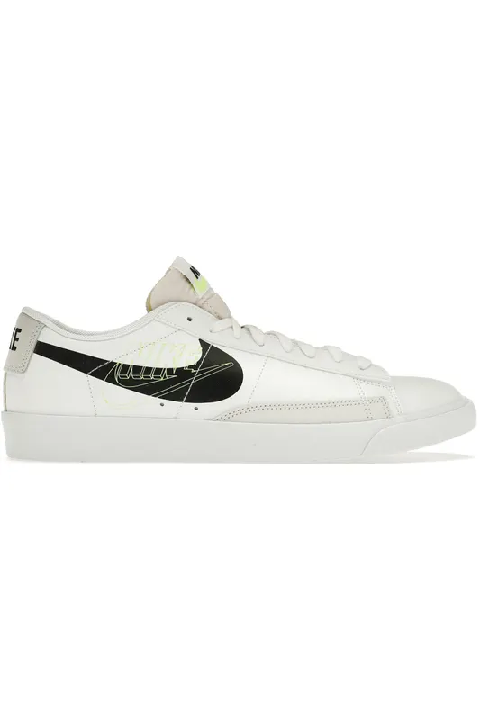 Nike Blazer Low Print White Black Volt (DA4652-100)