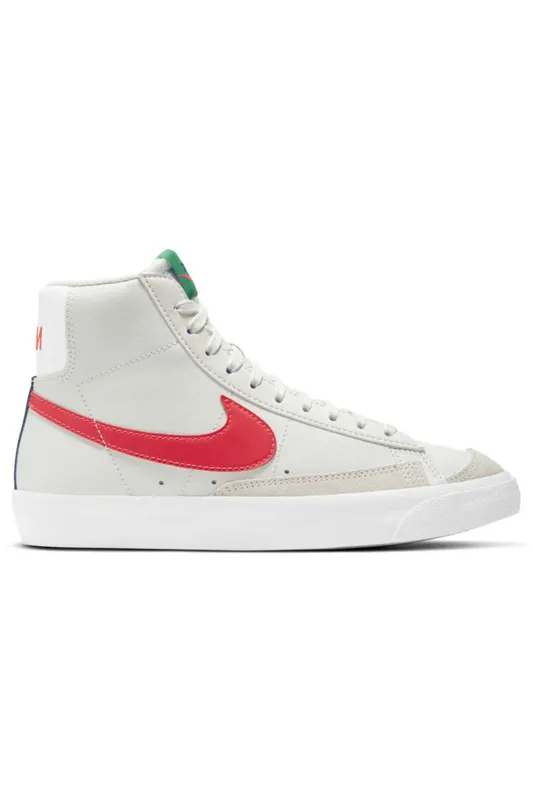 Nike Blazer Mid 77 Platinum Tint Bright Crimson (GS) (DA4086-004)