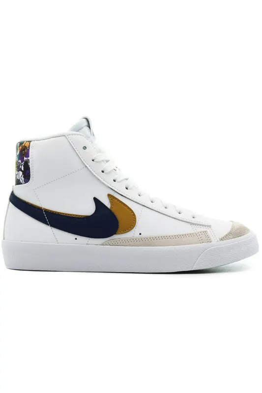 Nike Blazer Mid ’77 SE Double Swoosh White Blue Void Metallic Gold (GS) (DD1847-102)