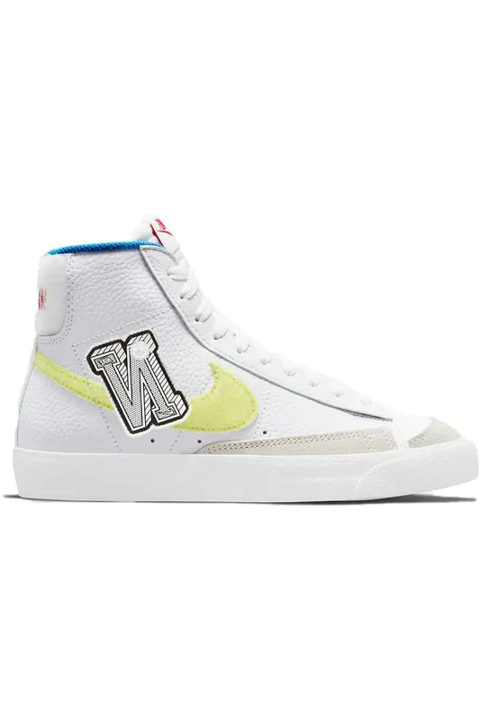 Nike Blazer Mid 77 White Lemon Velcro (GS) (DQ1042-100)
