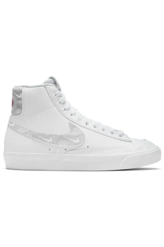 Nike Blazer Mid 77 White Logo Print (GS) (DJ4624-100)