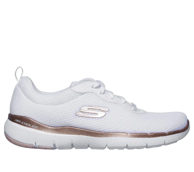 Skechers Flex Appeal 3.0 – First Insight – Wit / Roos Goud (13070-WTRG)